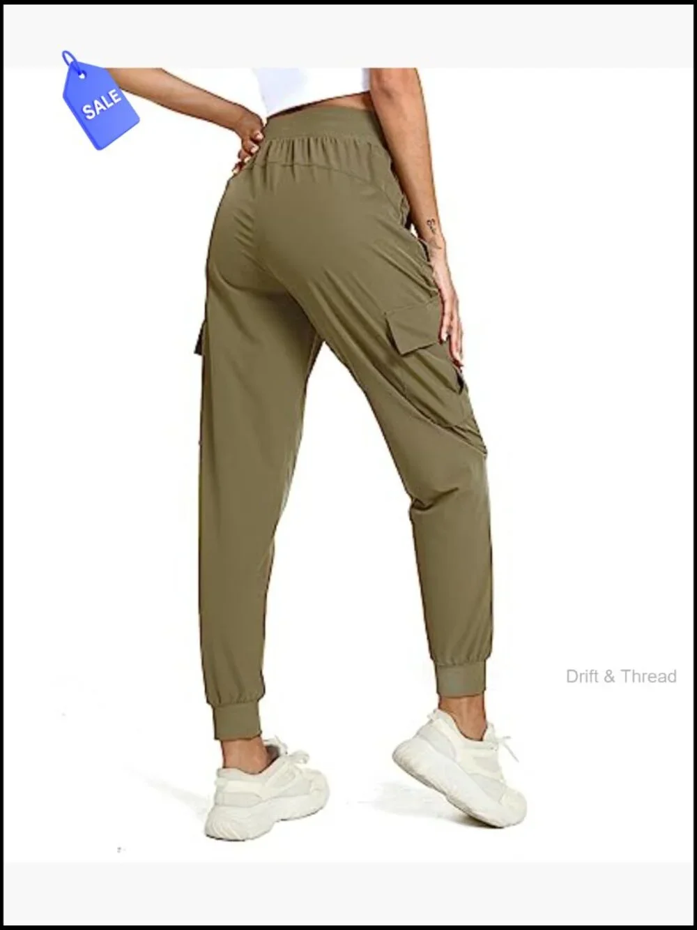 Women's Cargo Hiking Pants with Pockets - Lightweight Quick Dry Joggers